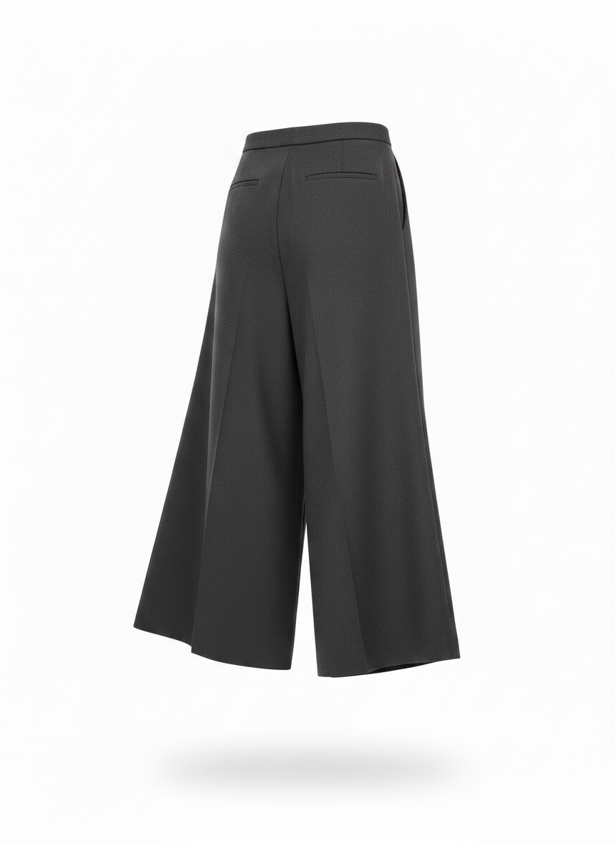 Dark Gray Culotte Pants