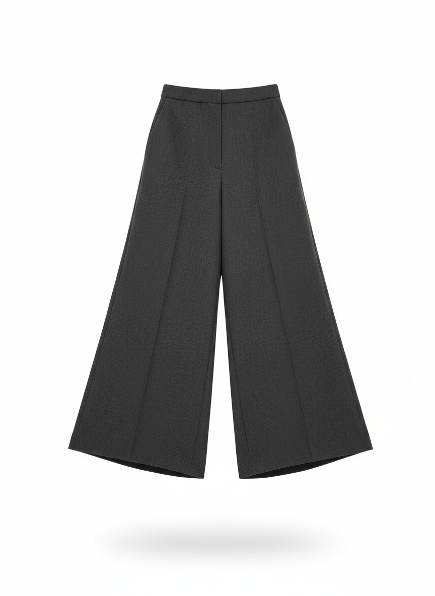 Dark Gray Culotte Pants