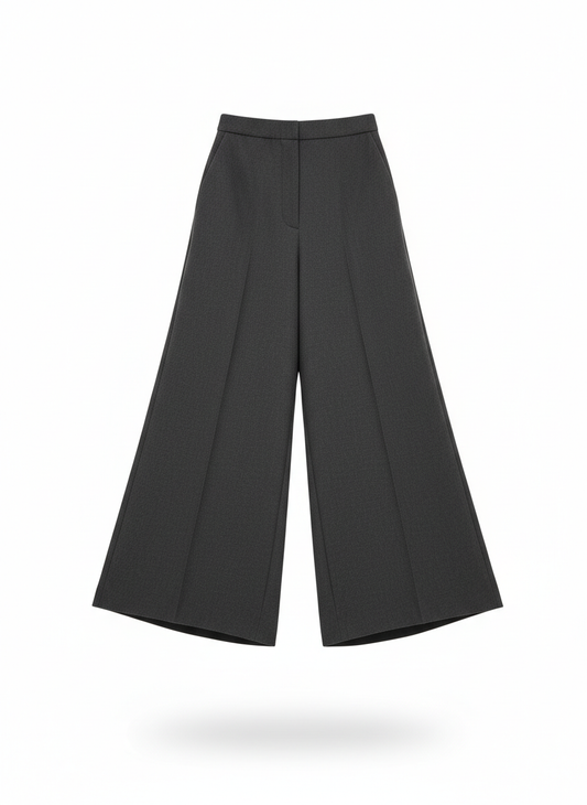 Dark Gray Culotte Pants