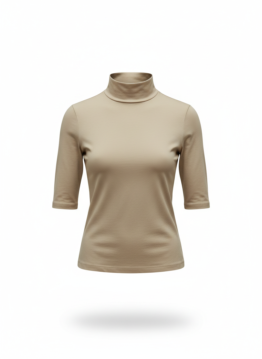 Mock Neck T Shirt