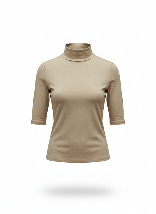 Mock Neck T Shirt
