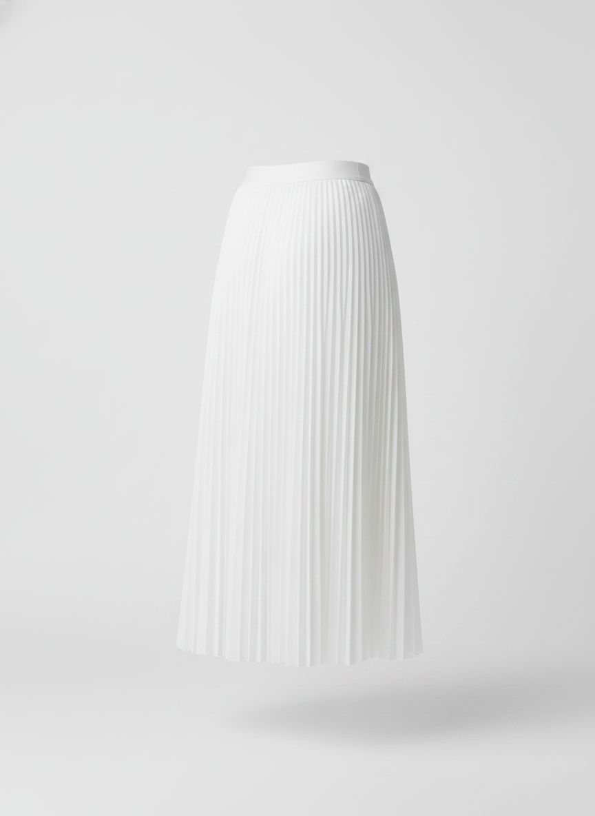 White Pleated Skirt