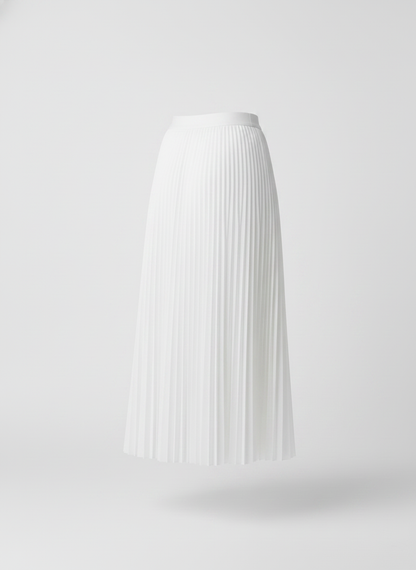 White Pleated Skirt