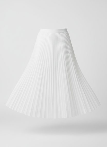 White Pleated Skirt